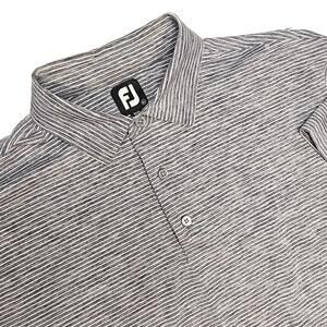 FootJoy Golf Polo Shirt Mens XLarge Gray Black Striped